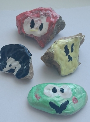 Materials May: stone painting! - Funky Socks & Dragons
